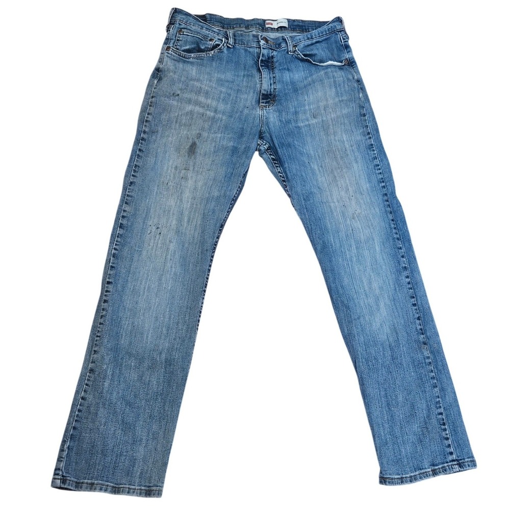 Wrangler Mens Relaxed Fit Straight Leg Jeans Blue Medium Wash 34x32